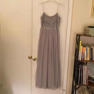 Adrianna Papell Sequin Embroidered Dress